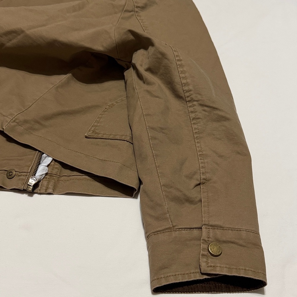 Hunter Tan Barn Crop Jacket with Dark Brown Corduroy Collar S NWT - Picture 15 of 16